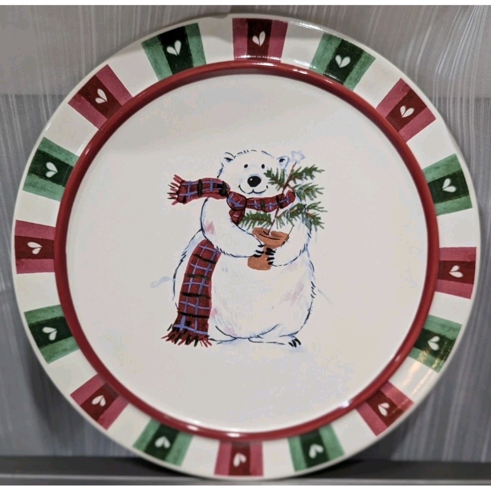 Pfaltzgraff Snow Bear Collection Trivet, Hot Plate Or Cheese Tray